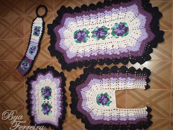 Conjunto para banheiro Bico de estrela 4 pçs
